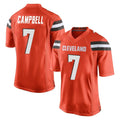 C.Browns #7 Tyson Campbell Player Orange Home Game Ldoa Stitched Jerseys