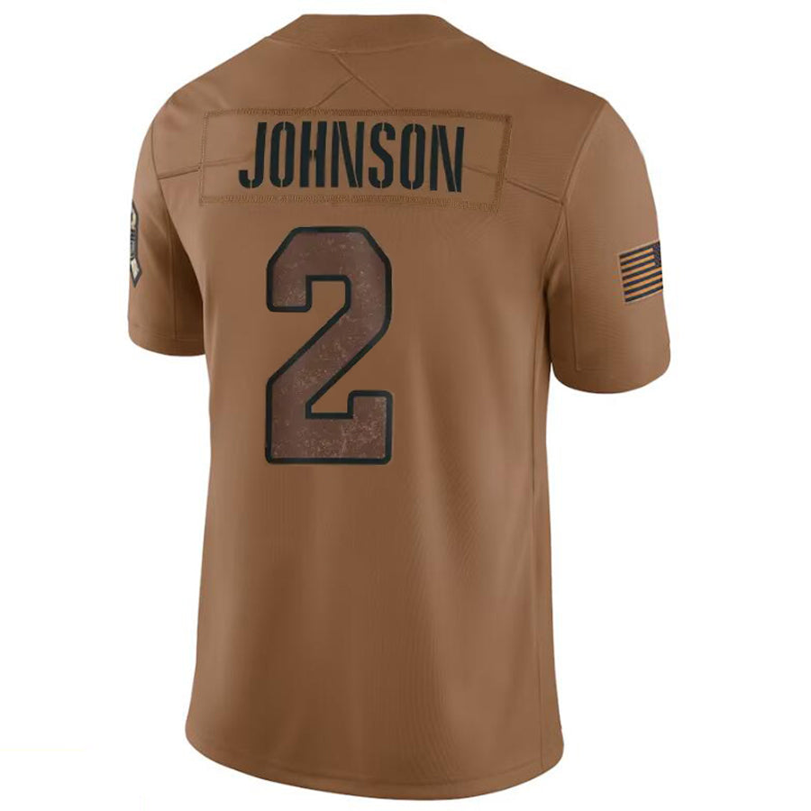 A.Cardinals #2 Will Johnson Player Brown Limited Salute To Service Game Ldoa Stitched Jerseys