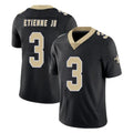 NO.Saints #3 Travis Etienne Jr. Player Black Limited Vapor Untouchable Home Game Ldoa Stitched Jerseys