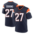 D.Broncos #27 J.K. Dobbins Player Navy Home Game Ldoa Stitched Jerseys