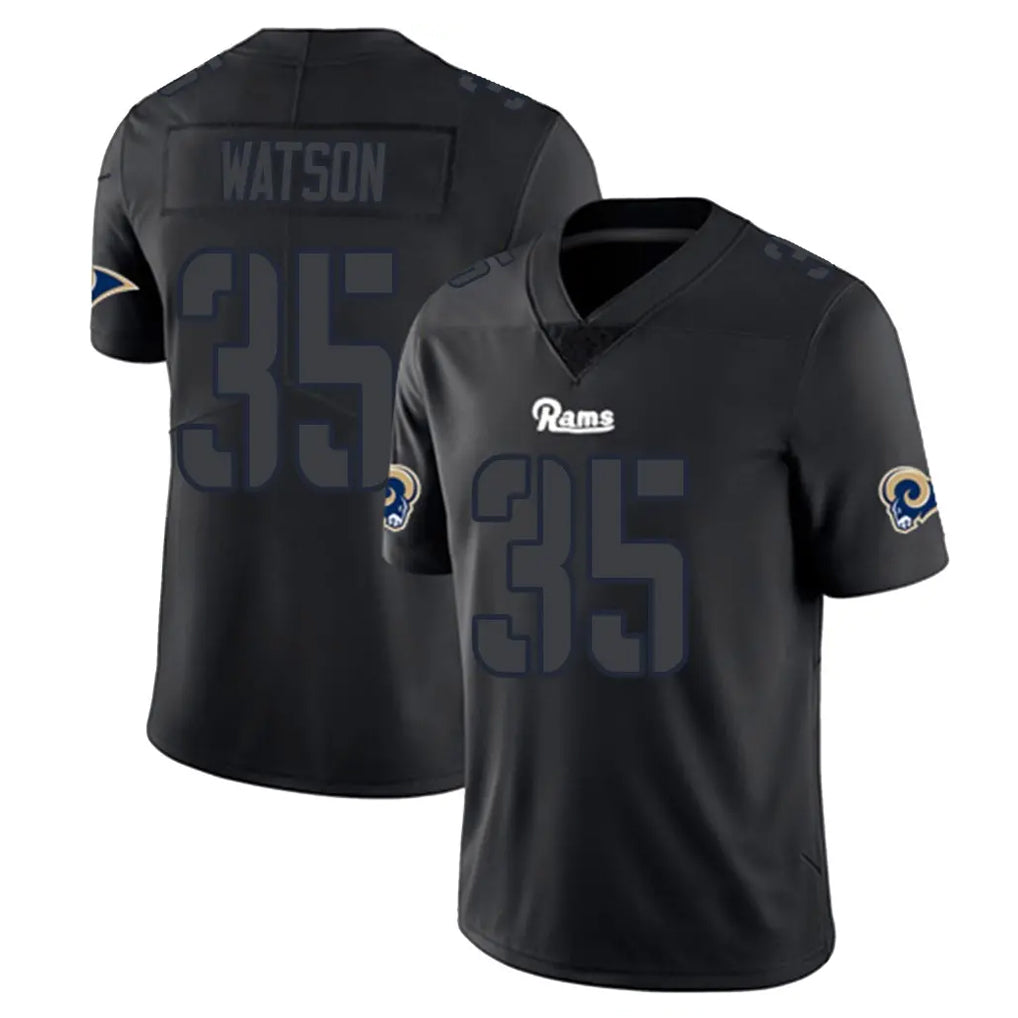 LA.Rams #35 Jaylen Watson Player Black Impact Limited Home Game Ldoa Stitched Jerseys