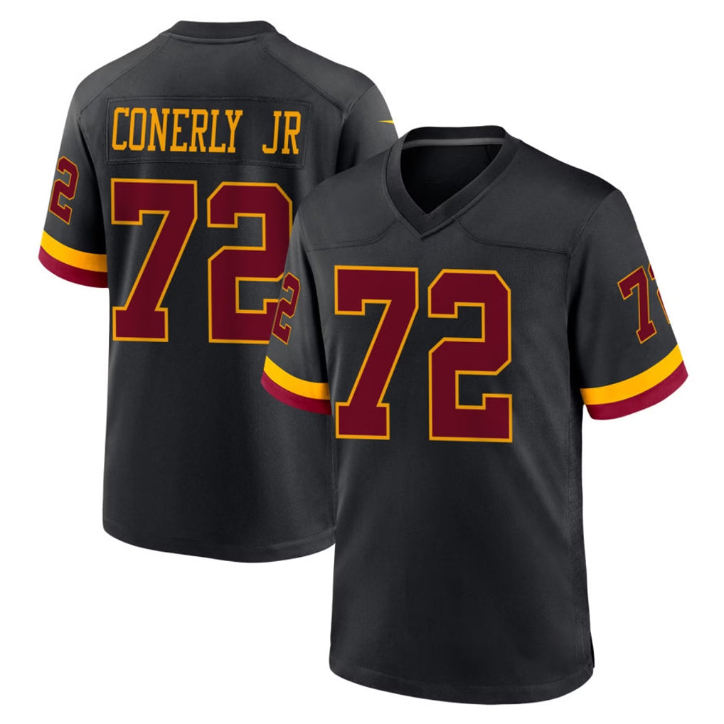 W.Commanders #72 Josh Conerly Jr. Player Black Limited Home Game Ldoa Stitched Jerseys