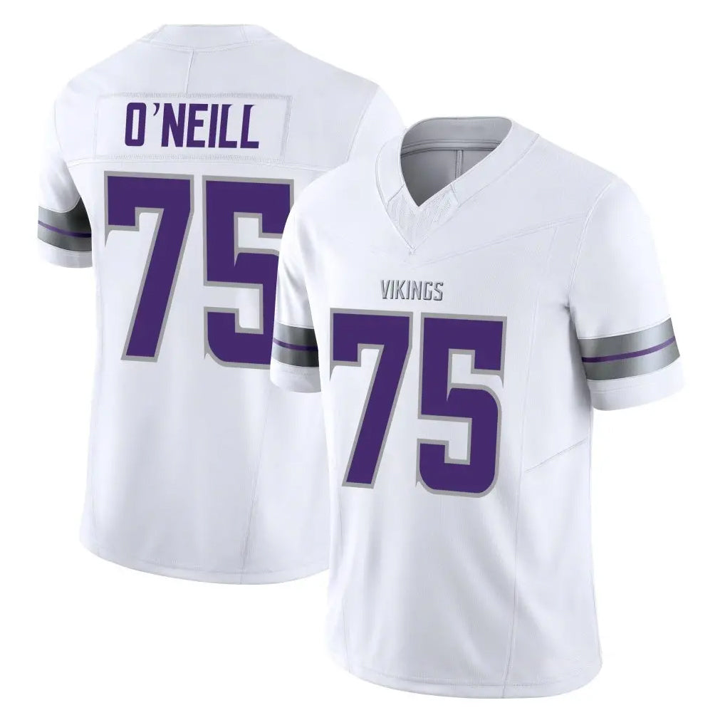M.Vikings #75 Brian O'Neill Player White Limited Alternate Vapor F.U.S.E. Home Game Ldoa Stitched Jerseys