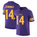 M.Vikings #14 Jauan Jennings Player Purple Limited Color Rush Home Game Ldoa Stitched Jerseys