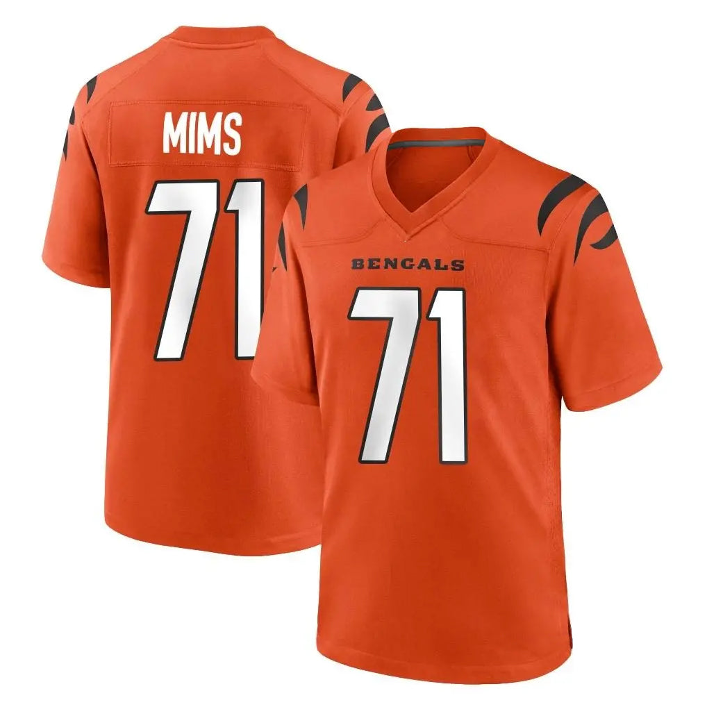 C.Bengals #71 Amarius Mims Player Orange Home Game Ldoa Stitched Jerseys