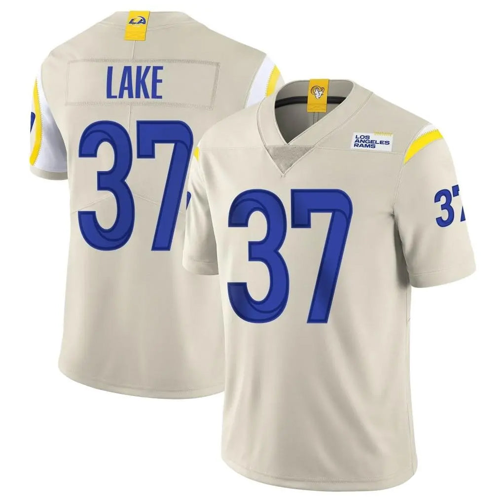 LA.Rams #37 Quentin Lake Player Bone Limited Vapor Home Game Ldoa Stitched Jerseys