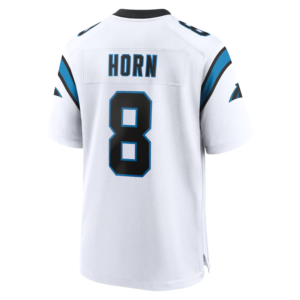 C.Panthers #8 Jaycee Horn Player White Home Game Ldoa Stitched Jerseys