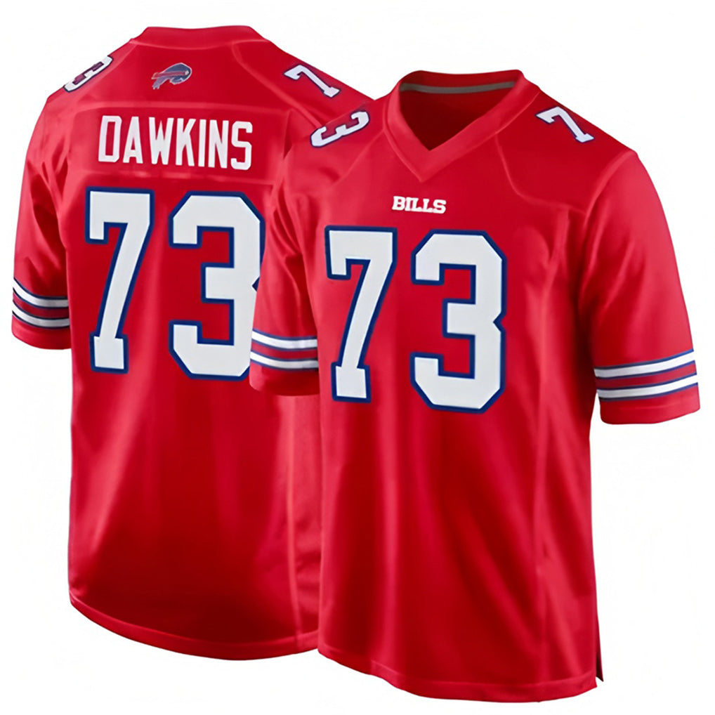 B.Bills #73 Dion Dawkins Player Red Home Game Ldoa Stitched Jerseys