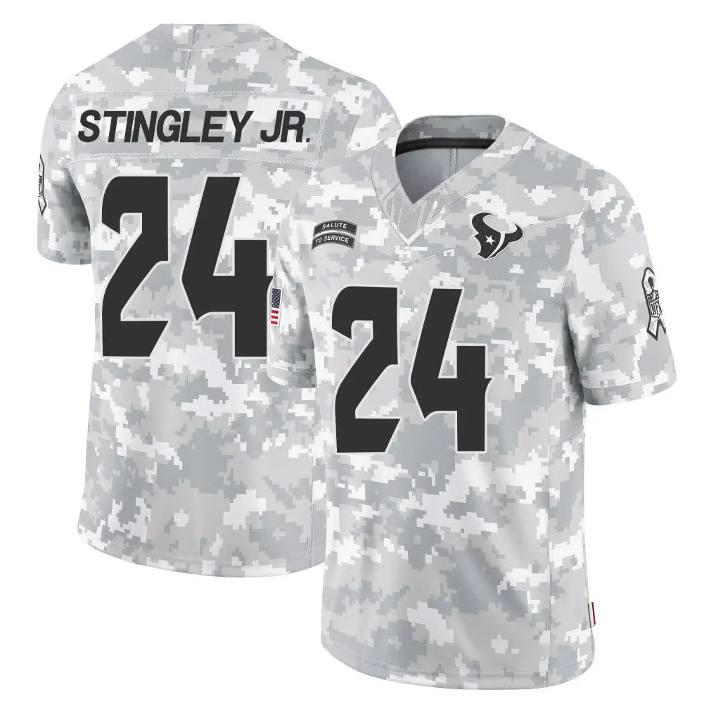 H.Texans #24 Derek Stingley Jr. Player Arctic Camo Salute To Service Limited Game Ldoa Stitched Jerseys