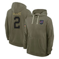 B.Bills #2 DJ Moore Player Olive 2025 Salute to Service Hoodies Xdoa Stitched Jerseys