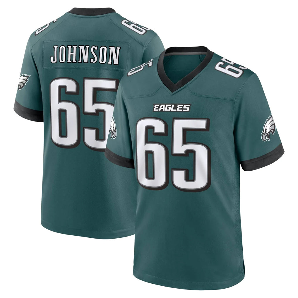 P.Eagles #65 Lane Johnson Player Green Home Game Ldoa Stitched Jerseys