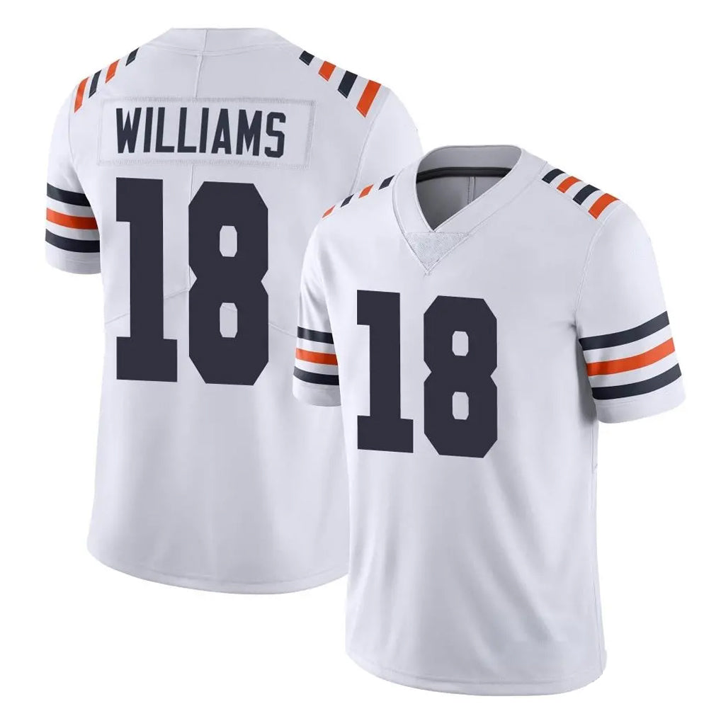 C.Bears #18 Caleb Williams Player White Classic Vapor Limited Home Game Ldoa Stitched Jerseys