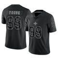 NO.Saints #99 Chase Young Player Black Limited Reflective Home Game Ldoa Stitched Jerseys
