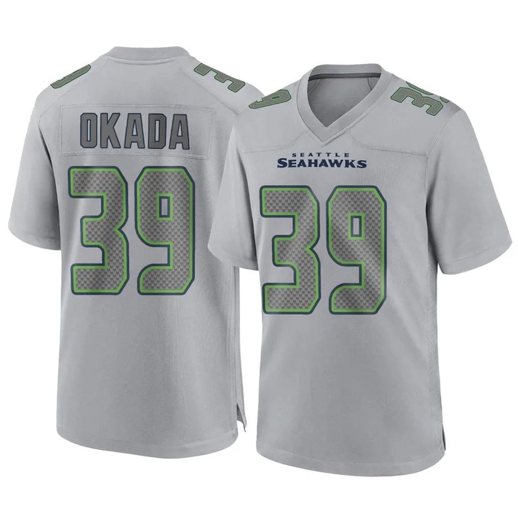 S.Seahawks #39 Ty Okada Player Gray Atmosphere Fashion Home Game Ldoa Stitched Jerseys