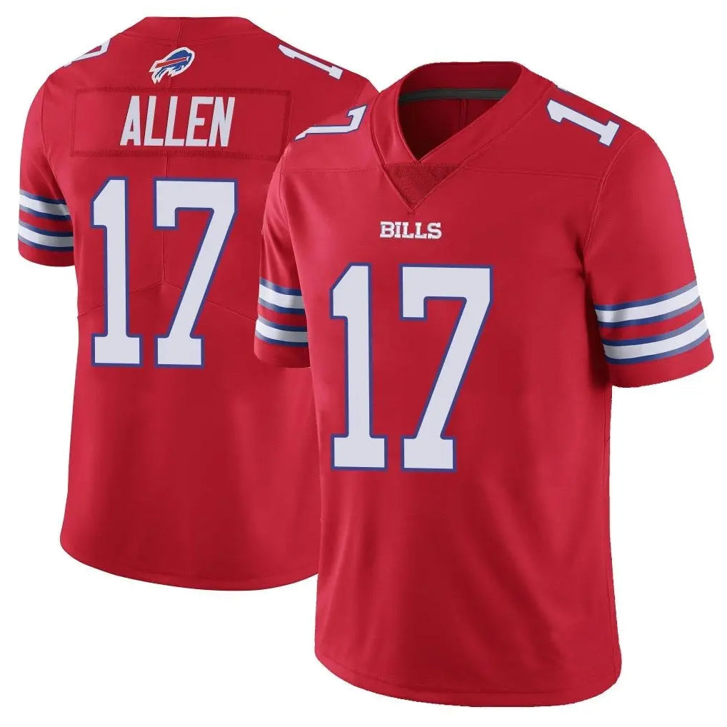 B.Bills #17 Josh Allen Player Red Vapor Untouchable Limited Home Game Ldoa Stitched Jerseys