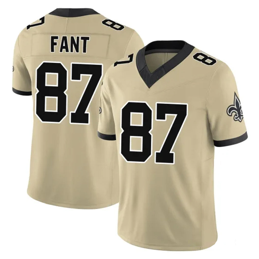 NO.Saints #87 Noah Fant Player Gold Limited Vapor F.U.S.E. Home Game Ldoa Stitched Jerseys