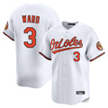 B.Orioles #3 Taylor Ward Player White Limited Home Game Ldoa Stitched Jerseys