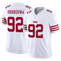 SF.49ers #92 Osa Odighizuwa Player White Limited Vapor F.U.S.E. Home Game Ldoa Stitched Jerseys