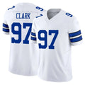 D.Cowboys #97 Kenny Clark Player White Limited Vapor F.U.S.E. Home Game Ldoa Stitched Jerseys