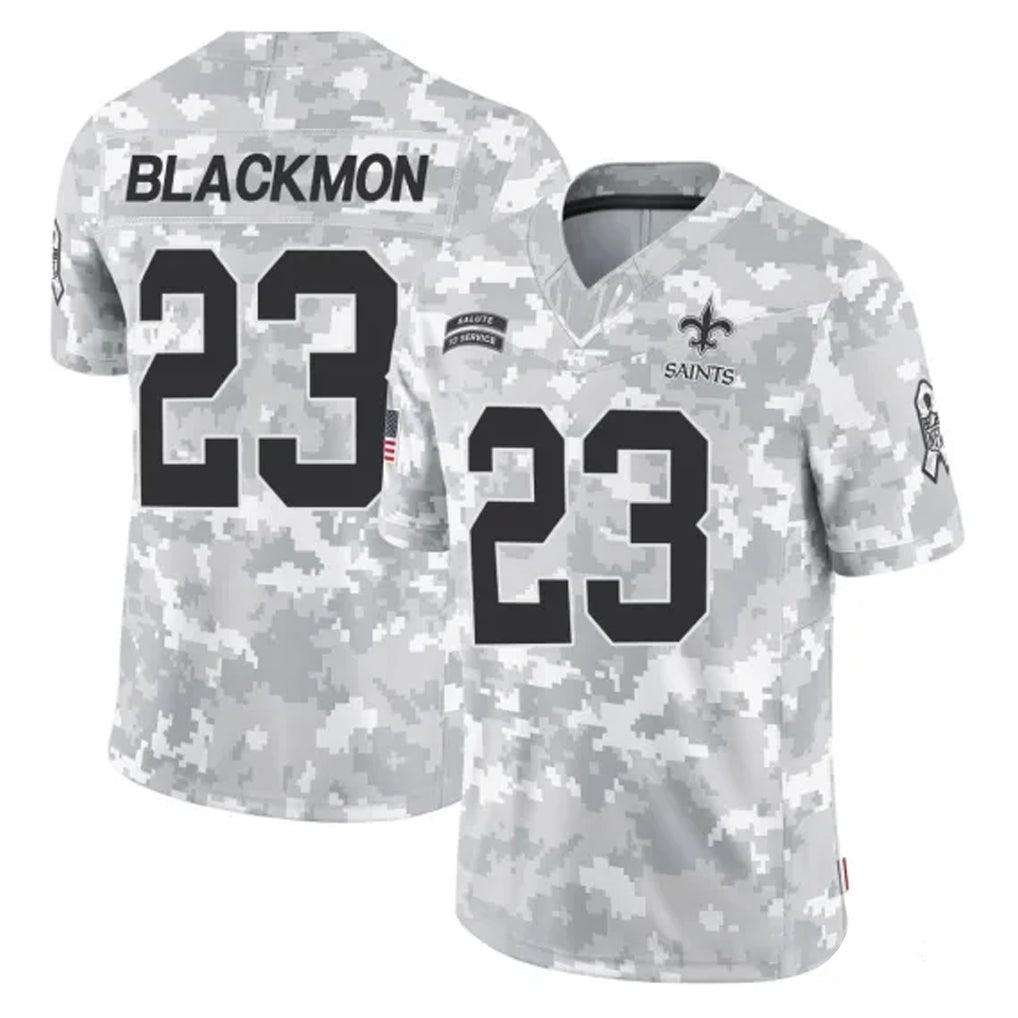 NO.Saints #23 Julian Blackmon Player Arctic Camo Salute To Service Limited Game Ldoa Stitched Jerseys