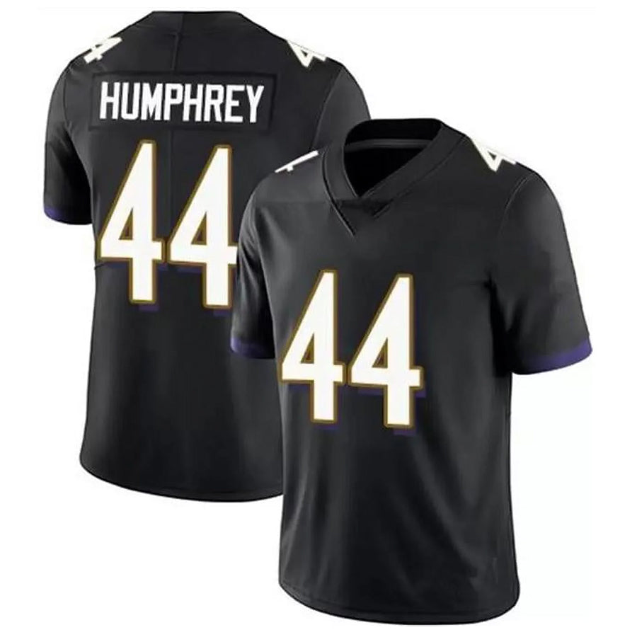 B.Ravens #44 Marlon Humphrey Player Black Limited Home Game Ldoa Stitched Jerseys