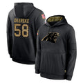 C.Panthers #58 Bobby Okereke Player Black Salute to Service Pullover Hoodies Limited Game Ldoa Stitched Jerseys