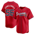 A.Braves #56 Spencer Schwellenbach Player Red Limited Home Game Ldoa Stitched Jerseys