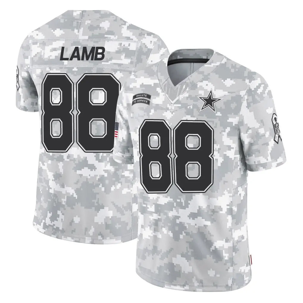 D.Cowboys #88 CeeDee Lamb Player Arctic Camo Salute to Service Limited Home Game Ldoa Stitched Jerseys