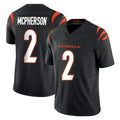 C.Bengals #2 Evan McPherson Player Black Vapor F.U.S.E. Limited Home Game Ldoa Stitched Jerseys