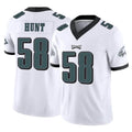 P.Eagles #58 Jalyx Hunt Player White Limited Vapor F.U.S.E. Home Game Ldoa Stitched Jerseys