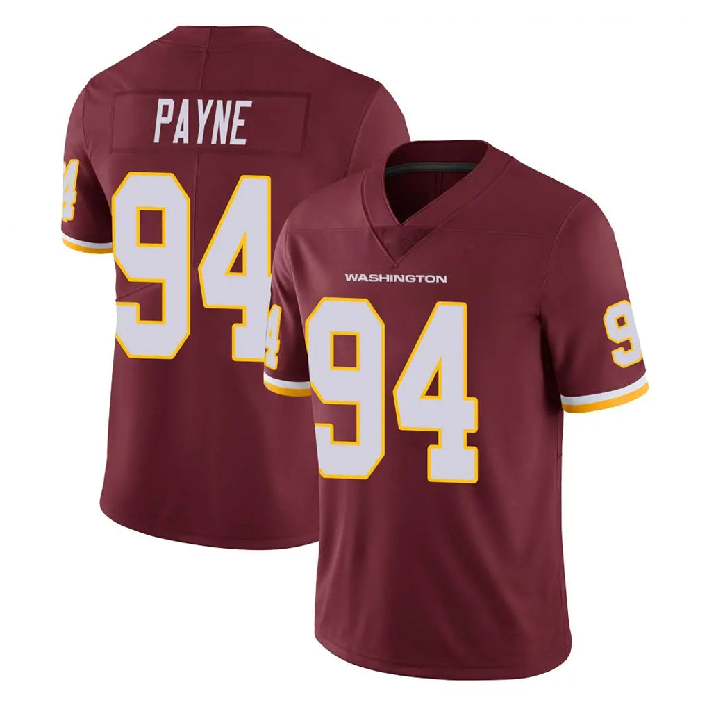 W.Commanders #94 Daron Payne Player Burgundy Limited Team Color Vapor Untouchable Home Game Ldoa Stitched Jerseys
