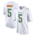 M.Dolphins #5 Jaylen Wright Player White Fashion Home Game Ldoa Stitched Jerseys