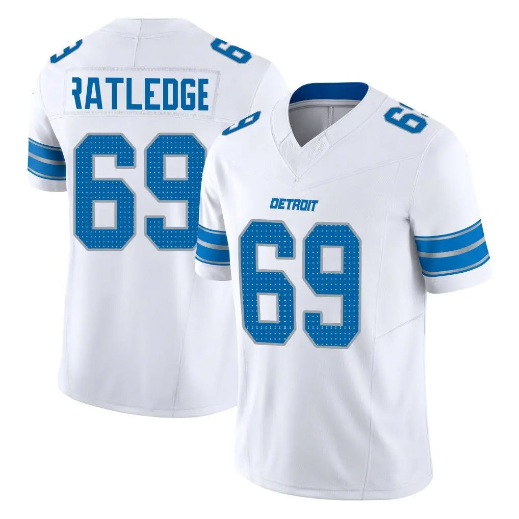 D.Lions #69 Tate Ratledge Player White Limited Vapor F.U.S.E. Alternate Home Game Ldoa Stitched Jerseys