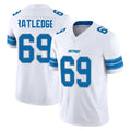 D.Lions #69 Tate Ratledge Player White Limited Vapor F.U.S.E. Alternate Home Game Ldoa Stitched Jerseys