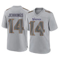 M.Vikings #14 Jauan Jennings Player Gray Atmosphere Fashion Home Game Ldoa Stitched Jerseys
