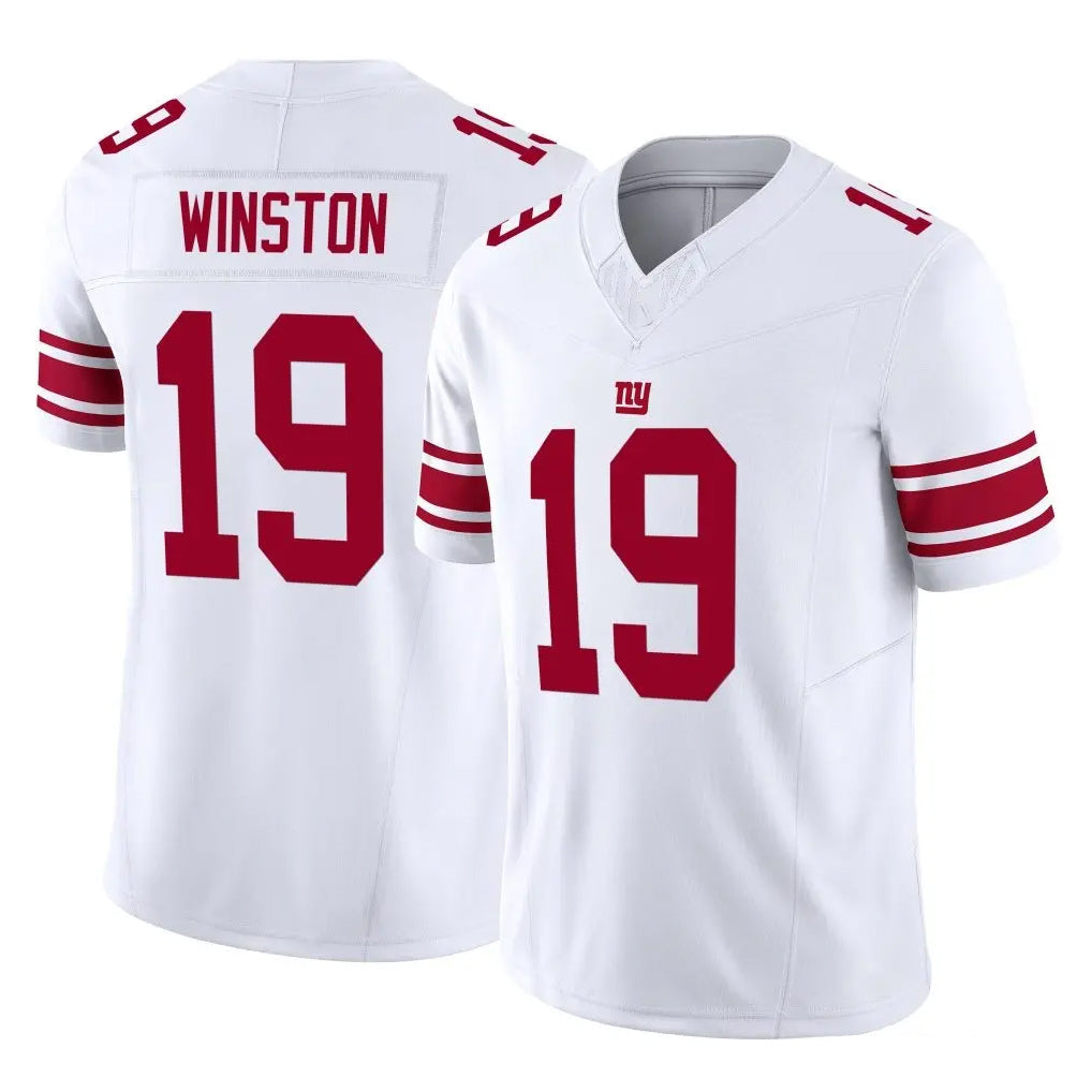 NY.Giants #19 Jameis Winston Player White Limited Vapor F.U.S.E. Home Game Ldoa Stitched Jerseys