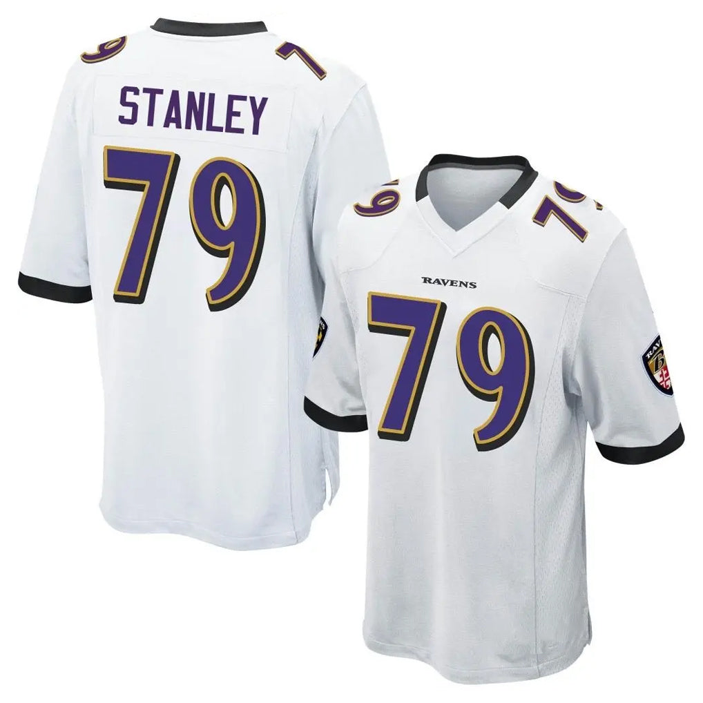B.Ravens #79 Ronnie Stanley Player White Alternate Home Game Ldoa Stitched Jerseys