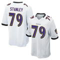 B.Ravens #79 Ronnie Stanley Player White Alternate Home Game Ldoa Stitched Jerseys