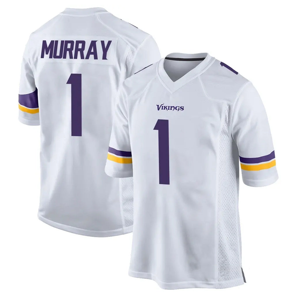 M.Vikings #1 Kyler Murray Player White Home Game Ldoa Stitched Jerseys