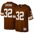 C.Browns #32 Jim Brown Player Brown Mitchell & Ness 1963 Throwback Ldoa Stitched Jerseys