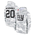 NY.Giants #20 Greg Newsome II Player Arctic Camo Salute to Service Pullover Hoodies Limited Game Ldoa Stitched Jerseys