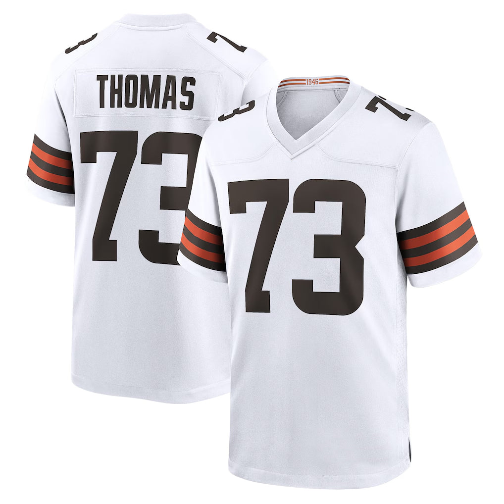 C.Browns #73 Joe Thomas Player White Home Game Ldoa Stitched Jerseys