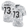 A.Cardinals #73 Isaac Seumalo Player Arctic Camo Limited Salute To Service Home Game Ldoa Stitched Jerseys