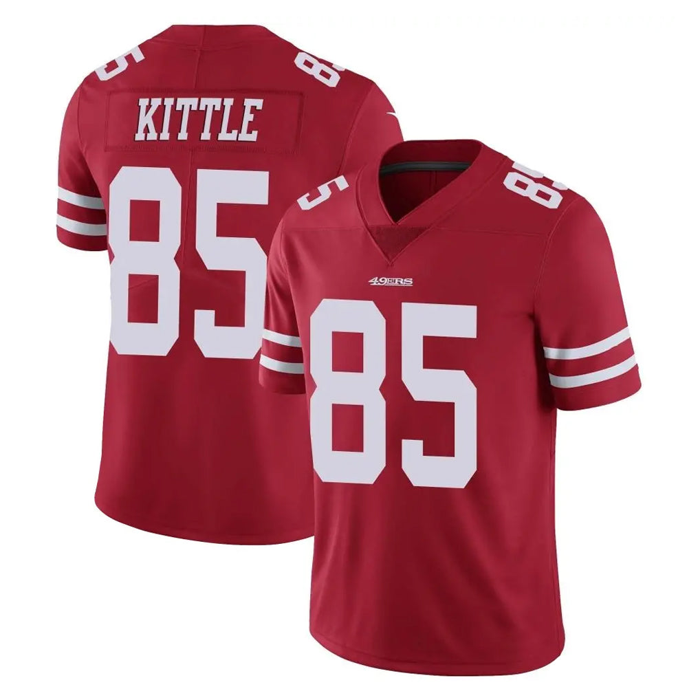 SF.49ers #85 George Kittle Player Red Limited Vapor Untouchable Home Game Ldoa Stitched Jerseys
