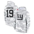 NY.Giants #19 Jameis Winston Player Arctic Camo Salute to Service Pullover Hoodies Limited Game Ldoa Stitched Jerseys