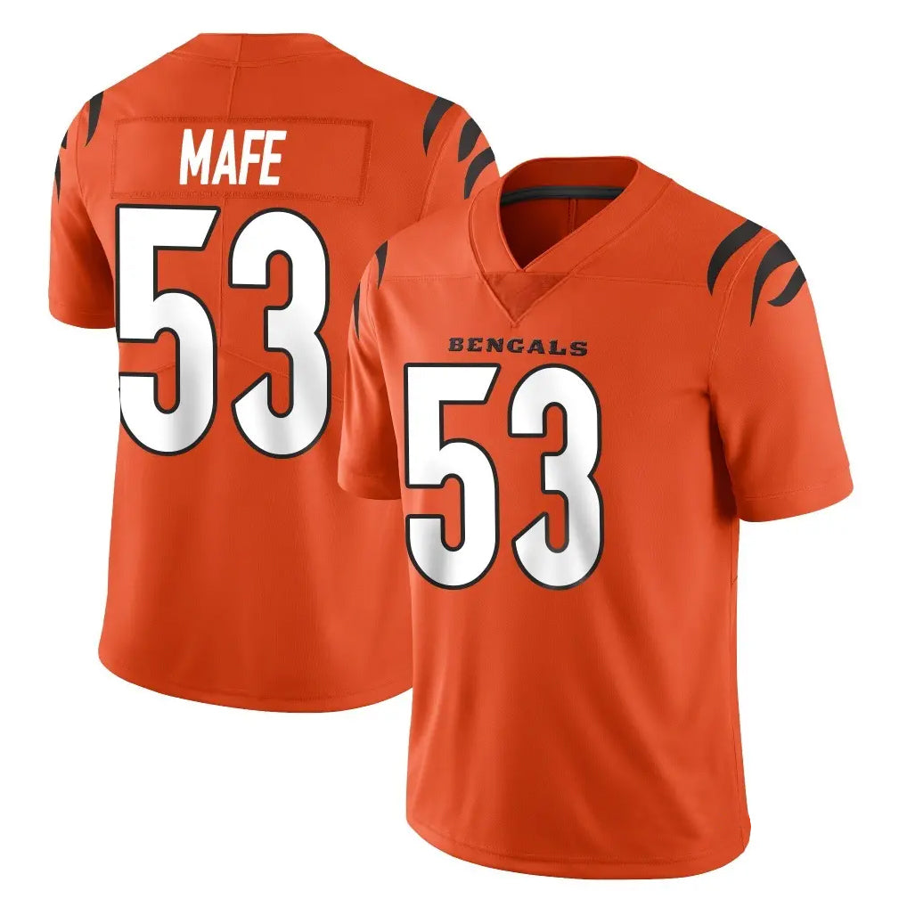 C.Bengals #53 Boye Mafe Player Orange Vapor Untouchable Limited Home Game Ldoa Stitched Jerseys