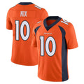 D.Broncos #10 Bo Nix Player Orange Color Vapor Untouchable Limited Game Ldoa Stitched Jerseys