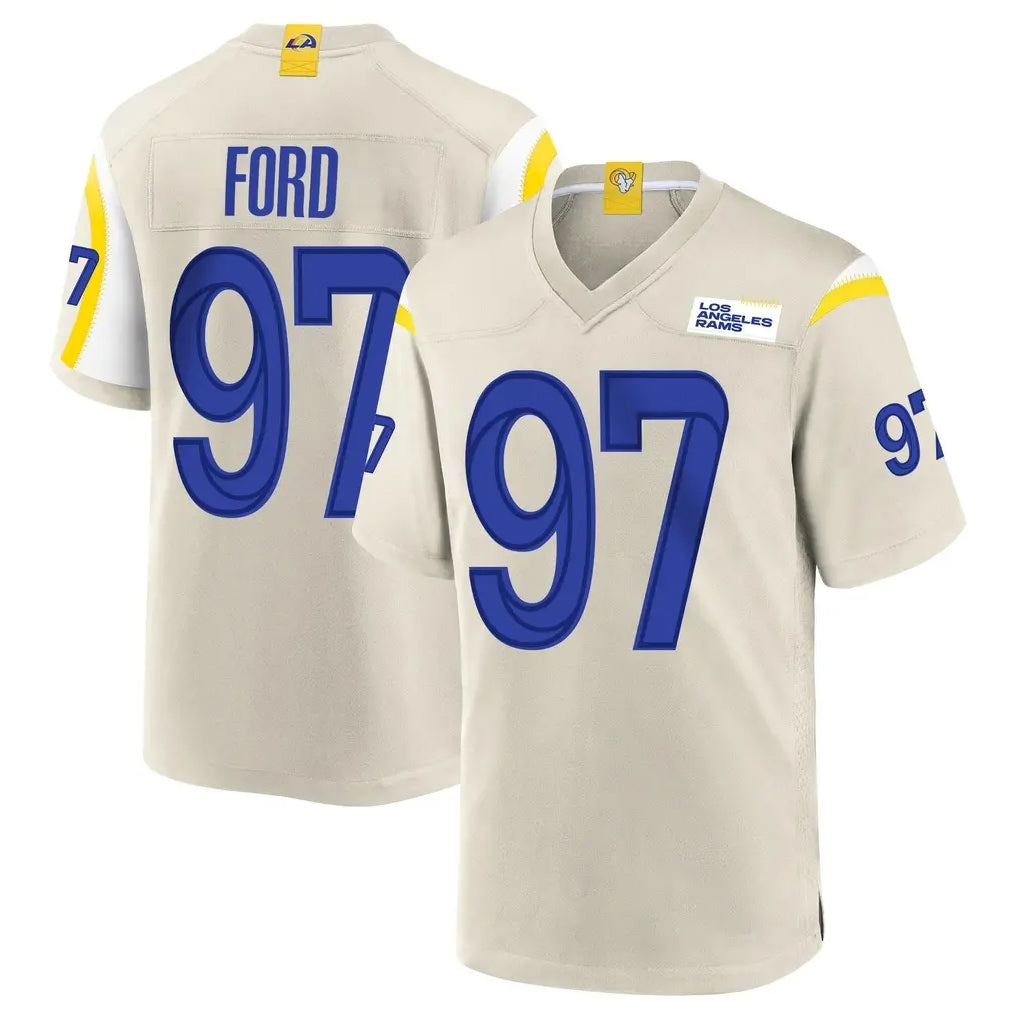 LA.Rams #97 Poona Ford Player Bone Home Game Ldoa Stitched Jerseys