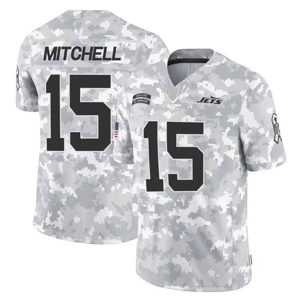NY.Jets #15 Adonai Mitchell Player Arctic Camo Salute to Service Limited Game Ldoa Stitched Jerseys