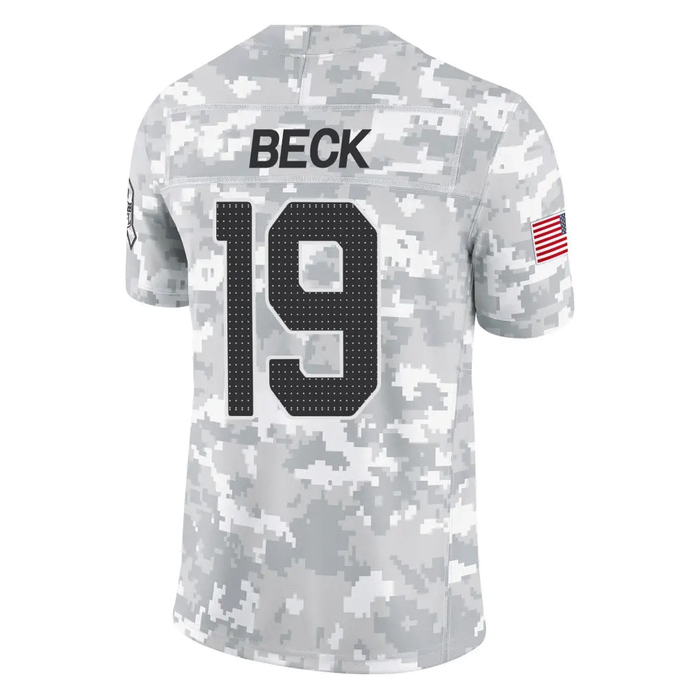 A.Cardinals #19 Carson Beck Player Camo Salute to Service Limited Home Ldoa Stitched Jerseys